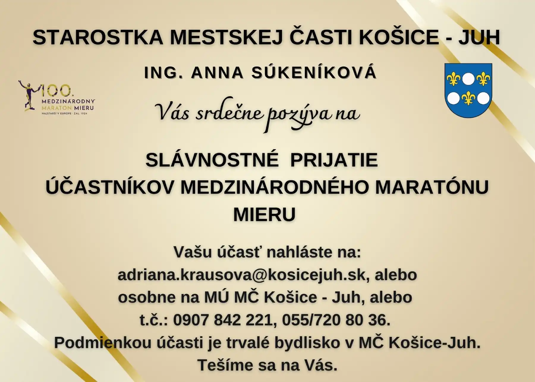 Pozvánka pre maratóncov