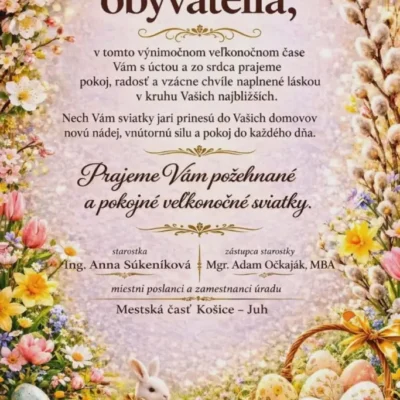 Vážení obyvatelia