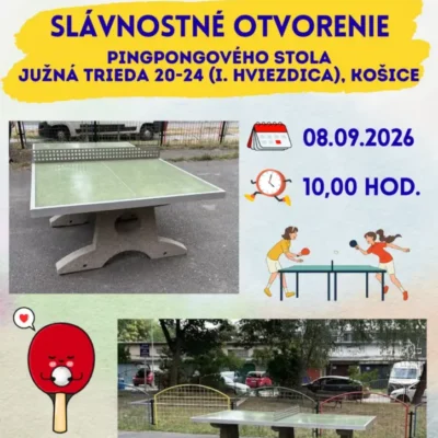 Slávnostné otvorenie Pinpongového stola